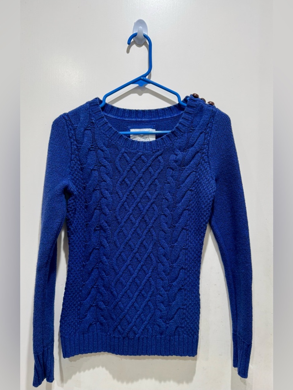 H&M Women's Cable Knit Crewneck Sweater - Deep Blue